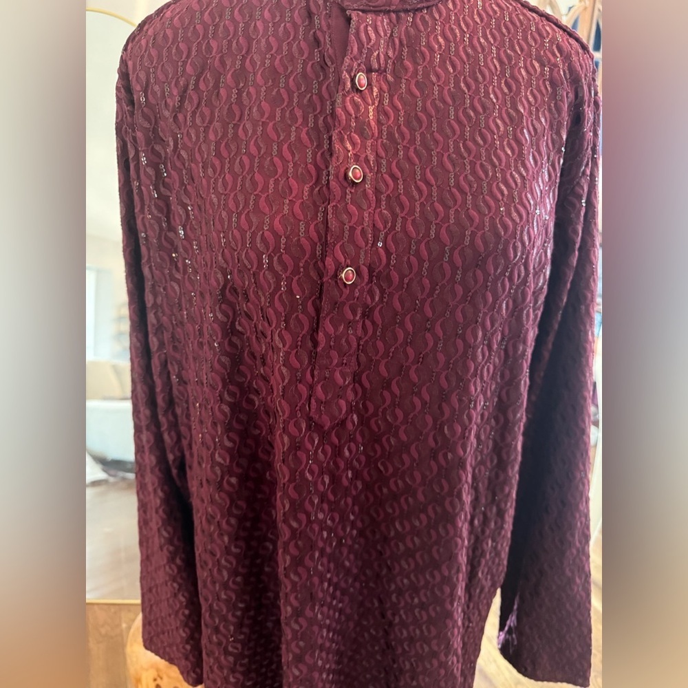 Elegant and Beautiful Sparkly Sparkl Burgundy Dress ** see description for size